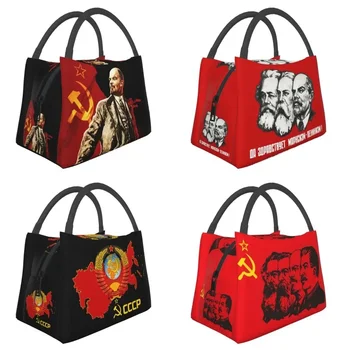 Lenin Термоизолированные Чанти За Обяд Женски Русия СССР CCCP Множество Чанта за Обяд за Работа, Пътуване за Съхранение на Храна Кутия За храна