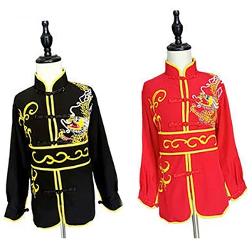 Ушинэ, от китайската форма на ушу, костюм кунг-фу, костюм за бойни изкуства, облекло Чанцюань с бродерия на дракона за мъже, жени, деца, момичета и момчета