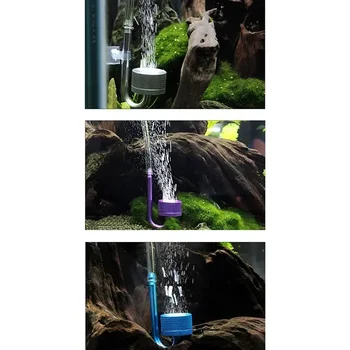 Аквариум с растително диоксидом за аквариумни риби Качествен дифузьор от въглеродни водна сребрист/лилава/синя система С високо съдържание на вода