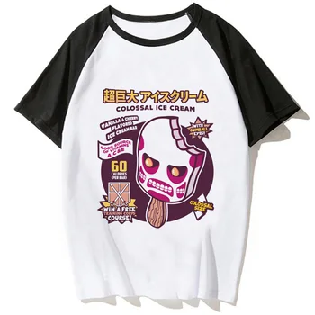 Attacke Attack on Титан тениска дамски Y2K графична тениска harajuku за момичета 2000-те години harajuku е забавно облекло